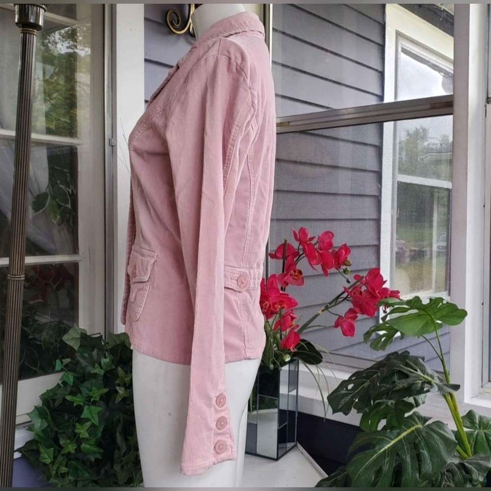 VTG Y2K So Real So Right Light Pink Corduroy Jacket / Jr. Size M or Small Woman - Picture 8 of 10